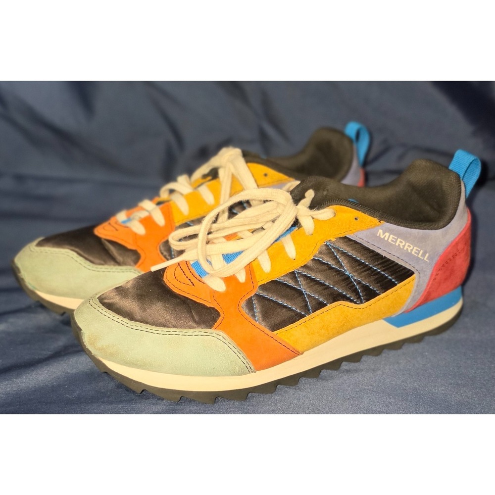 Merrell Womens Alpine Sneakers Shoes Multicolor Retro Suede Size 8